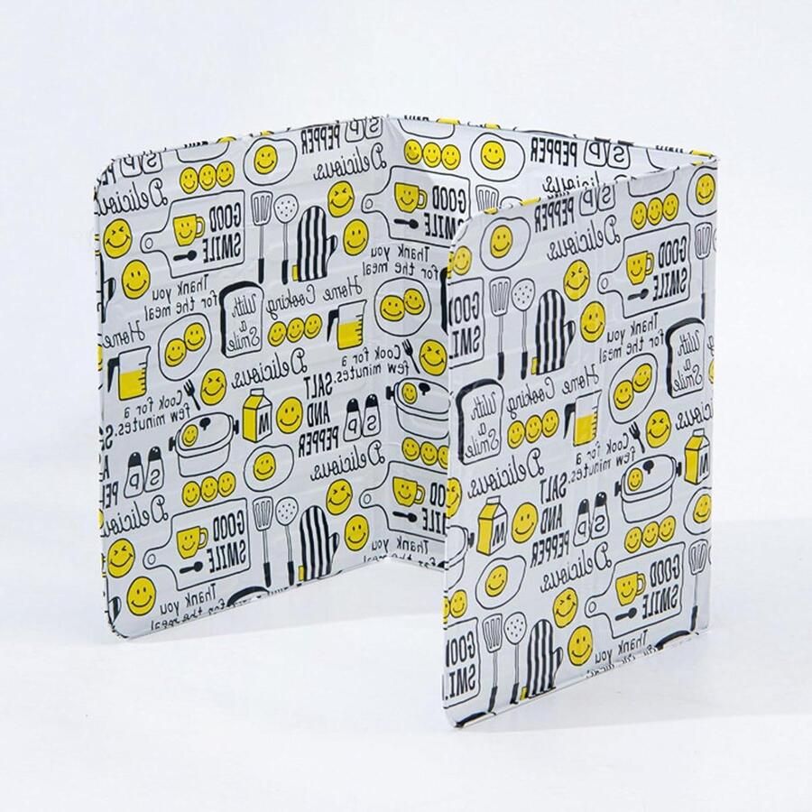 Spatscherm Kookplaat Vetvanger Spatdeksel Keuken Schoonhouden Opvouwbaar Aluminiumfolie 84.5 x 32.5 cm Zilver