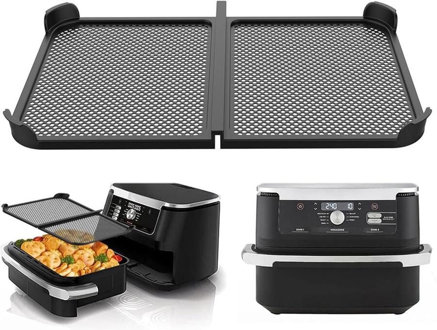 Spatscherm Silicone Spatscherm Hittebestendige Spatbescherming Airfryer accessoires voor Ninja AF500 Opvouwbaar