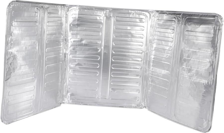 Spatscherm voor Koekenpan Vetvanger Keuken Schoon Koken Opvouwbaar 3-zijdig 84 x 325 cm Zilver