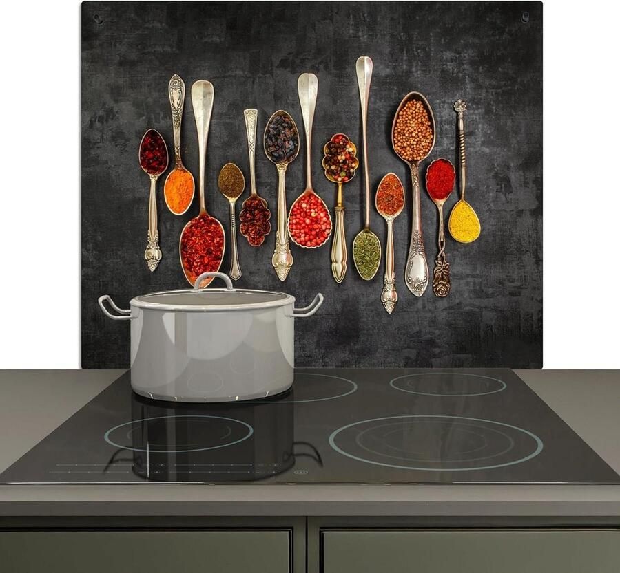 Spatwand Keuken Achterwand Beschermer Koken en Reinigen 2-in-1 Functie 52x59 cm Beton
