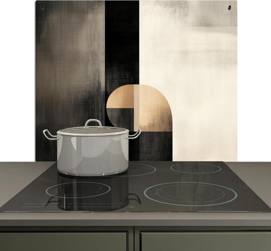 Spatwand Keuken Kookplaat Beschermer Keukenwand Beschermen 2-in-1 Functie 51.6x57.6 cm Vormen Modern