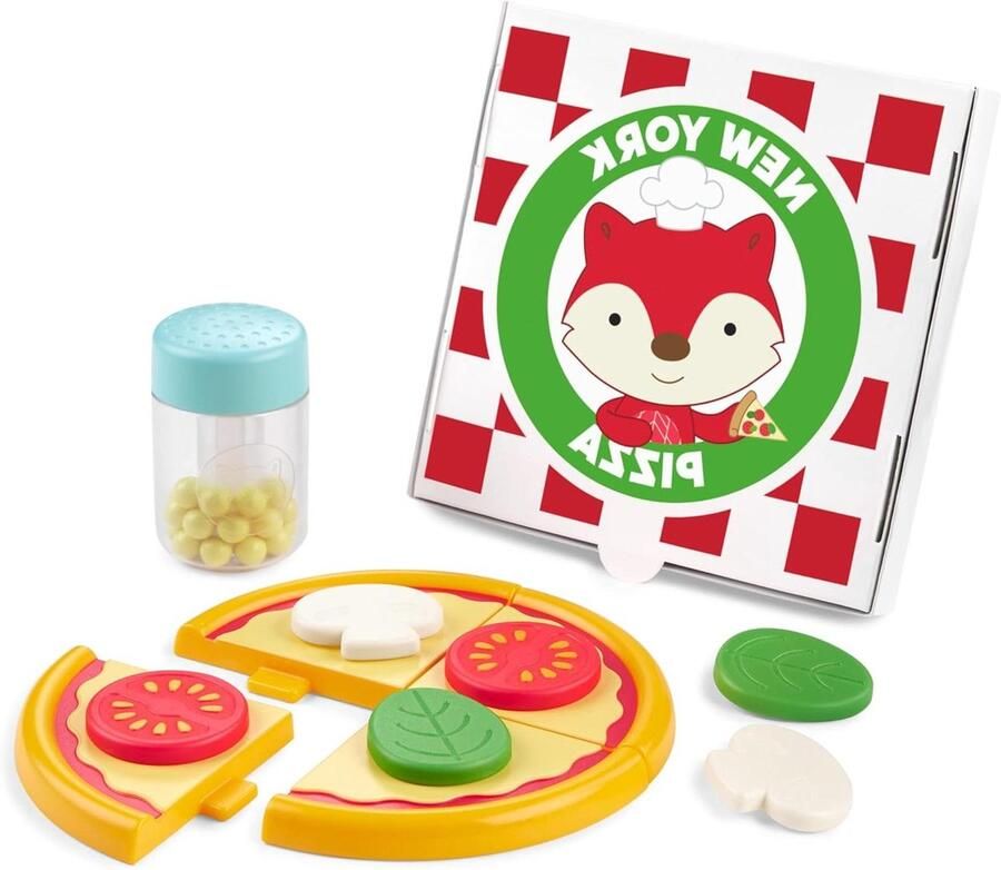 Speel Eten Set Pizza Speelgoed Fantasie Spel Inclusief Kaasshaker 12 Delen Pizza Kleuren