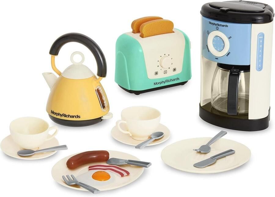 Speelgoed keukenset voor kinderen vanaf 3 jaar broodrooster koffiezetapparaat en waterkoker