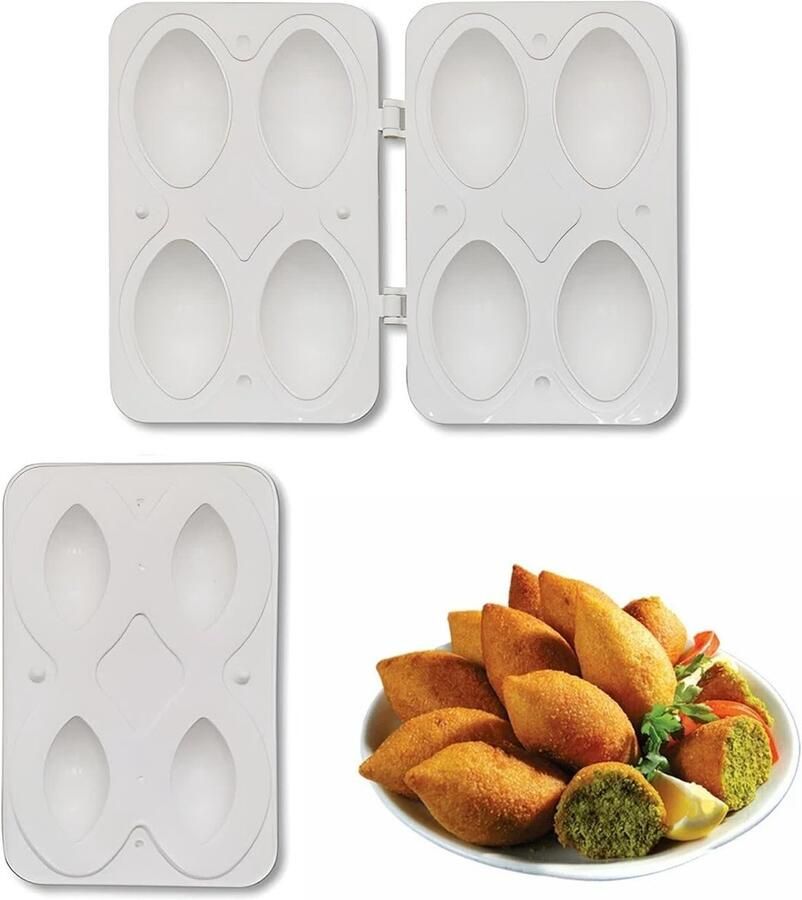 Allecto IçLi Köfte Makinesi Kibbeh Maker Gehaktballen Perfecte vorm Handig in gebruik Eenvoudig schoon te maken Geschikt voor feesten
