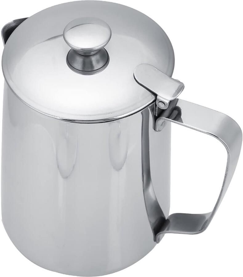 Allecto Opschuimbeker Melkopschuimer Roestvrijstalen ontwerp 1000ML Perfect voor latte en espresso Ideaal voor koffieliefhebbers