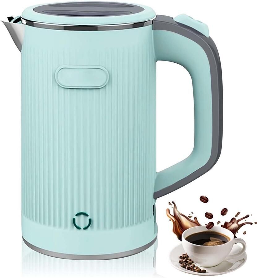 SPHs Reiswaterkoker Mini Kettle 600W Snelle waterkoker voor Thee en Koffie Ideaal voor onderweg Lichtgewicht en draagbaar Geschikt v
