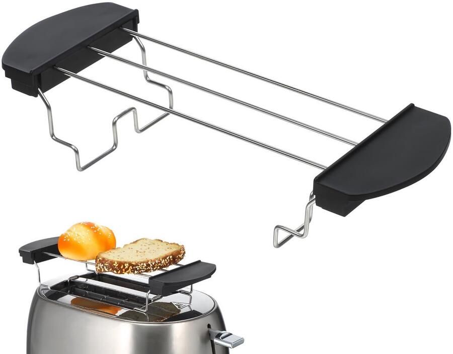 Vt s Roestvrijstalen broodrooster Hygiënisch en makkelijk schoon te maken Compact formaat Vaatwasmachinebestendig Geschikt voor dagel