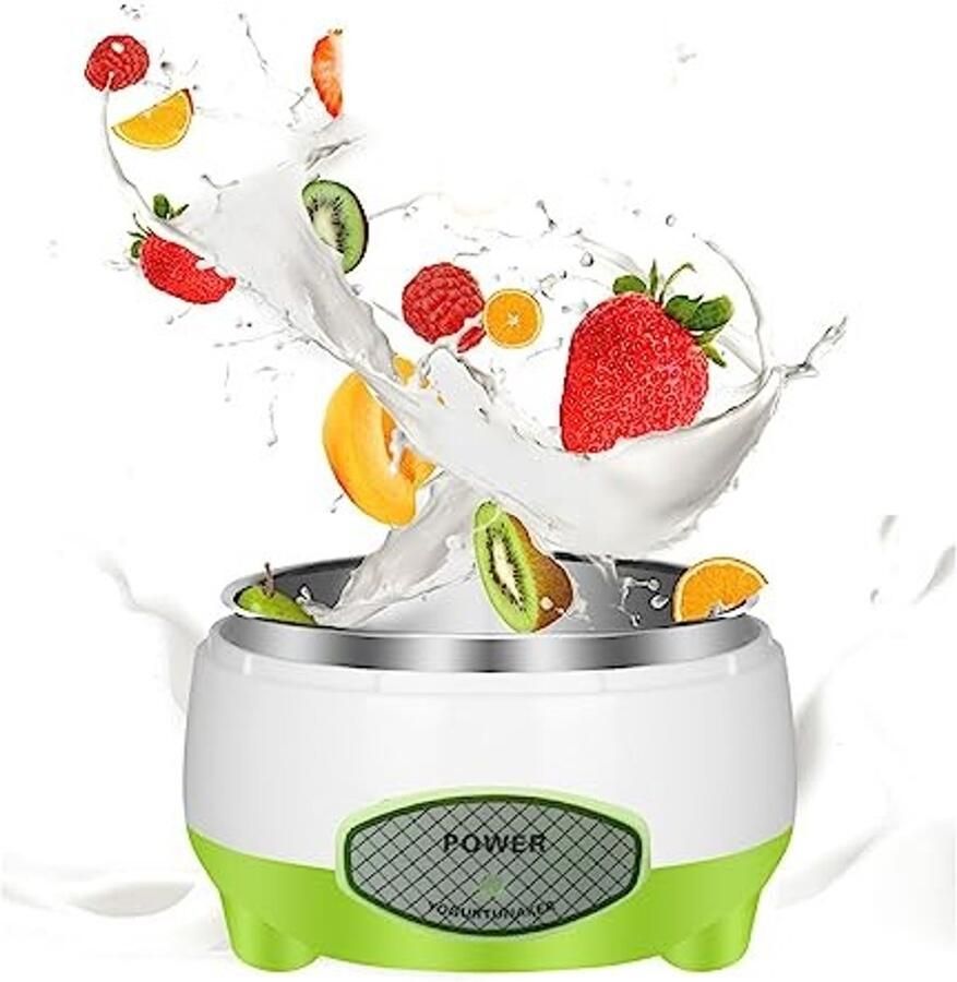 OmGoods Dailygoody Yoghurt Maker Biologische Yoghurt Maker Efficiënt Geschikt voor thuisgebruik Kaasmaker 15W Yoghurt Maker Franse en Gri