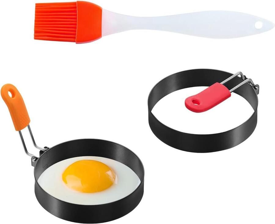 Spiegeleivorm Set Eivormpjes Keuken Ontbijt Maken Antiaanbaklaag 4 Stuks