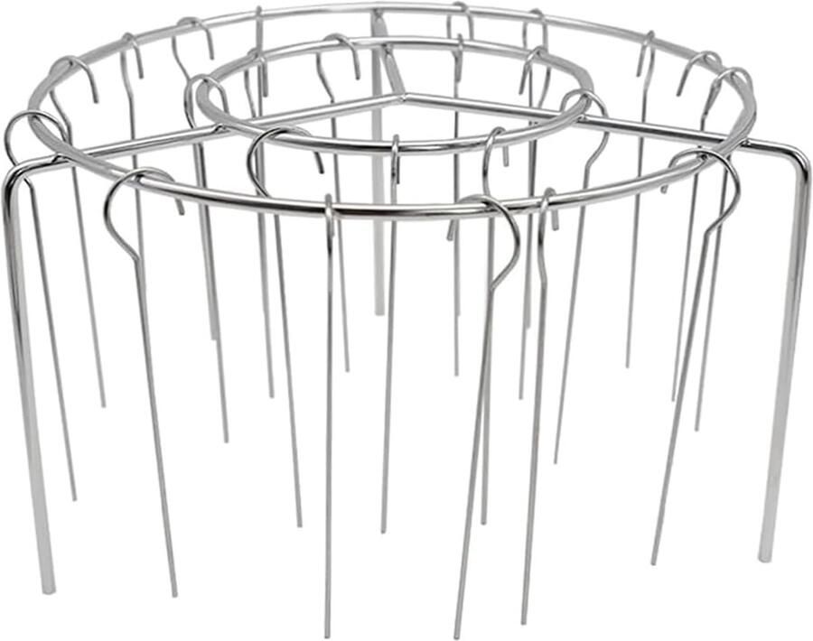 Spieshouders en Grillroosters Barbecue Accessoires Gezond Koken Vaatwasserbestendig Roestvrij Staal 16 x 10 cm Zilver