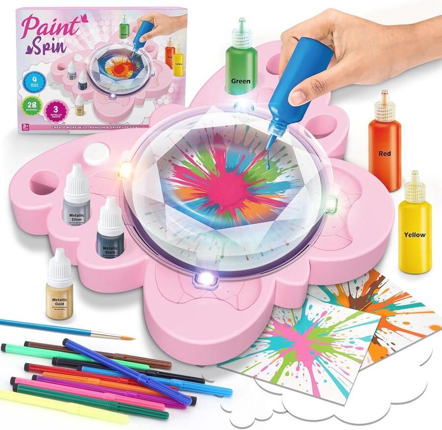 Spin Art Machine Set voor Creatieve Kinderen Kunst & Knutselen voor Meisjes en Jongens