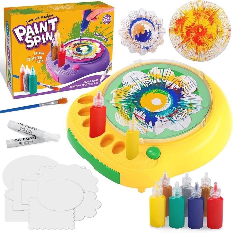 Spin Art schildermachine voor kinderen Creatief schilderen speelgoed voor jongens en meisjes van 6 tot 9 jaar
