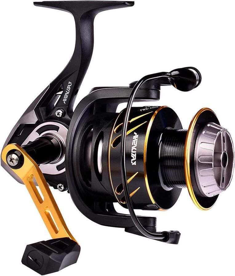 Spinning Vismolen Vishengel Molen Vissen Karper CNC Aluminium Spoel Zwart