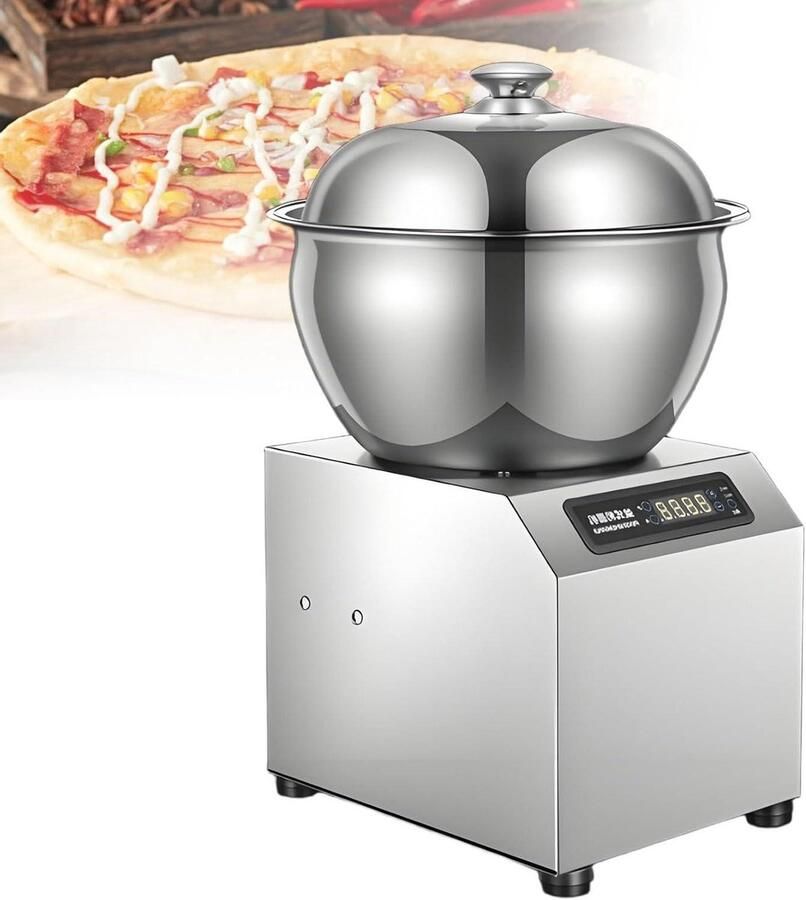 Spiraaldeegmenger Deegkneedmachine Professioneel Bakken Dubbele Rotatie 8 kg Capaciteit Zilver