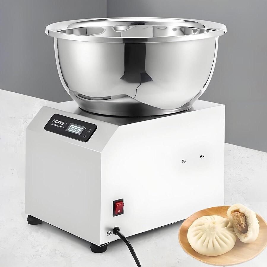 Spiraaldeegmixer Deegkneedmachine Keukenmixer Brood Bakken Intelligente Timer 3kg Zilver