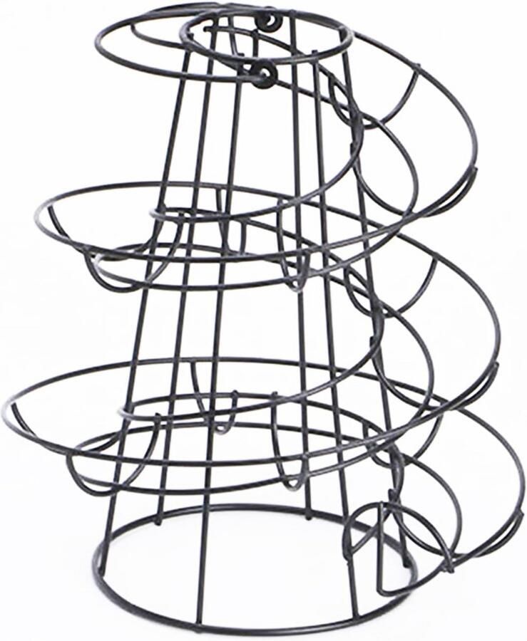 Spiraalvormig Eierrek voor 30-36 Eieren Compact Draaibaar Opslagrek voor Keukenwerkblad