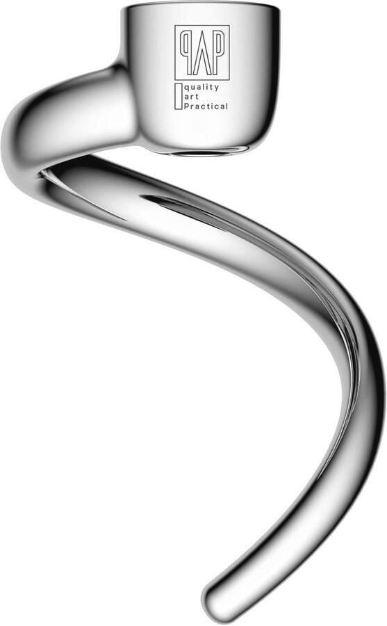 Spiraalvormige deeghaak voor 3 5 Qt. Tilt-Head Stand Mixers Roestvrij Staal Vaatwasmachinebestendig Geen Coating - Foto 1