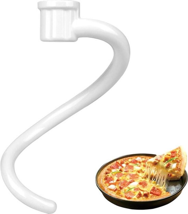 Spiral Dough Hook Vervanging Compatibel met Kitchenaid 5Plus & 6QT Bowl-Lift Stand Mixers Gecoate Deeghaak Accessoires voor Modellen KV25G0X KV25G8X KV25H0X KP26M1X KP26M8X