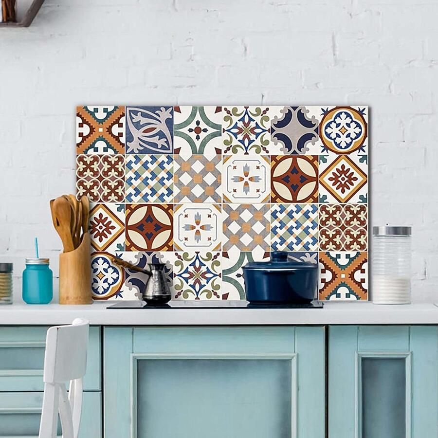 Splash Guard Keuken Wandbescherming Fornuis Koken Zonder Vlekken Hittebestendig Aluminium 48 x 72 cm Mat