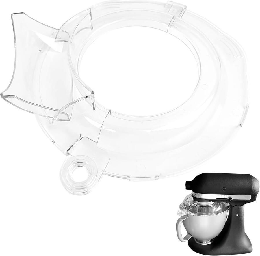 Splash Guard Mixer Deksel Mixer Voorkom Morsen Precisie Ontwerp 4.5-5 QT Transparant