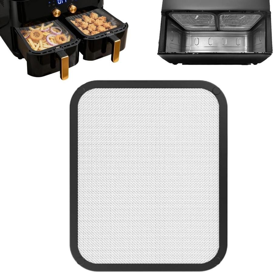 Splash guard voor air fryer 8.5 l 10 l roestvrij en hittebestendig tot 230 °C ideaal voor veilig frituren en koken