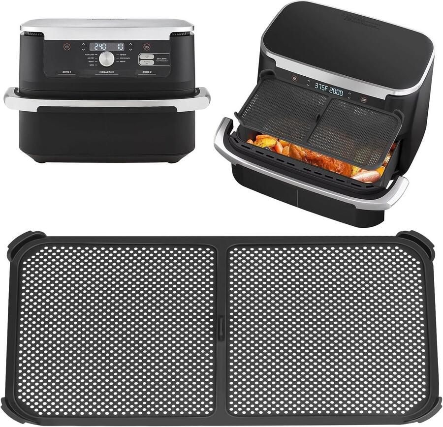 Splash Guard voor Ninja Foodi Flexdrawer 10.4 L AF500EU Herbruikbare Siliconen Spatscherm AirFryer Accessoires Effectieve Vet Spatscherm voor Verwarmingsspoel en Veiligheid
