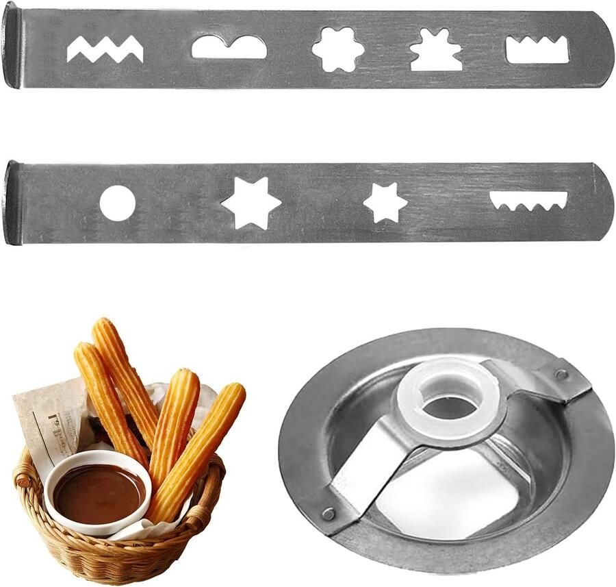 Spuitgebakopzetstukken voor Vleesmolen en Keukenmachine 8 Vormpjes
