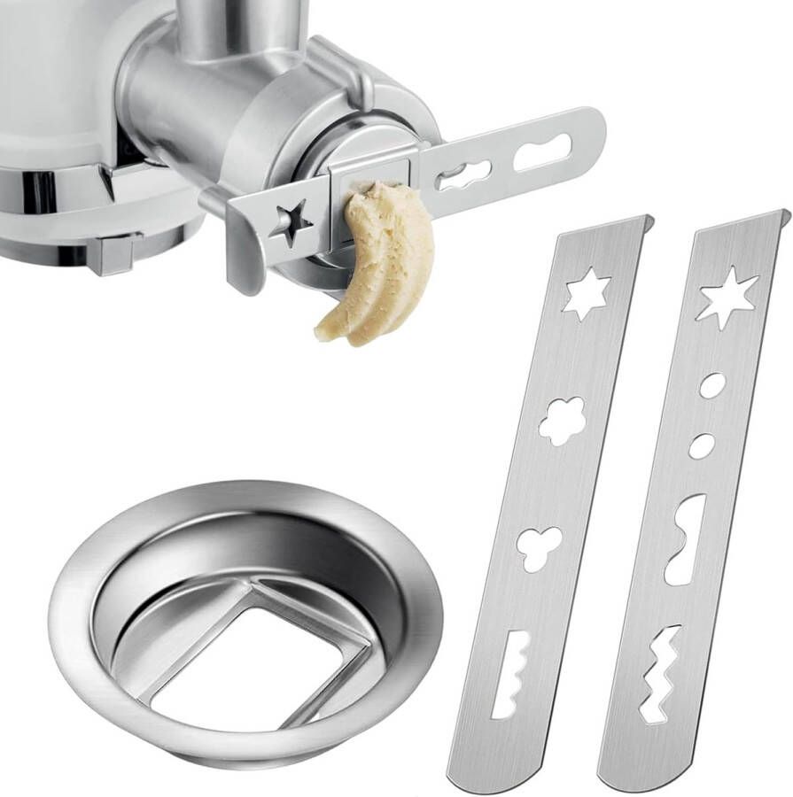 Spuitopzetstuk voor gebak 8 vormen opzetstuk voor spuitgebak met verbindingsring accessoires voor Kerstmis gebakaccessoires en decoratie