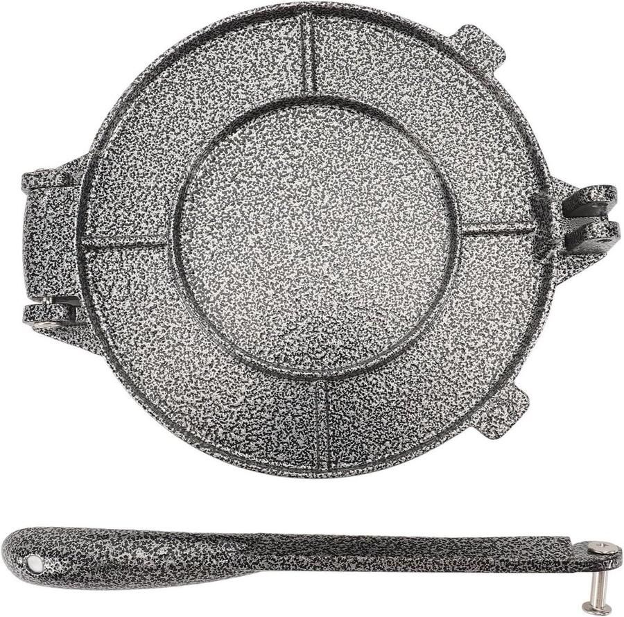 Tortilla Pers Deegmaker Taco Platbrood Maken Handmatig Ontwerp 20x16cm Zilver
