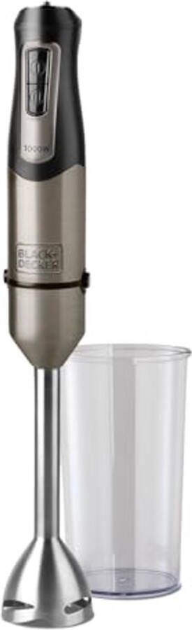 Staafmixer 1000W met 20 Snelheden en Turbo Ergonomisch en Anti-Spat Design Hoge Kwaliteit RVS Messen