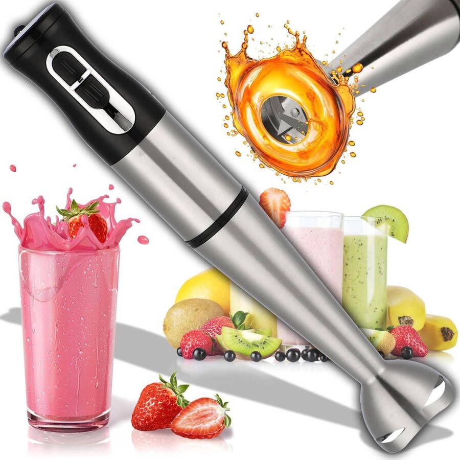 Staafmixer 1200 W Handmixer voor Milkshake Smoothies Puree Saus Blender Elektrische Shake-Mixer met Traploze Snelheden