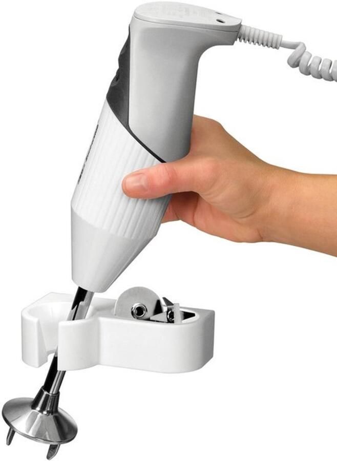 Staafmixer 160 W Wit Lichtgewicht Aluminium Inclusief Hakmolen En Beker Elektrisch Met Snoer Keukenmixer