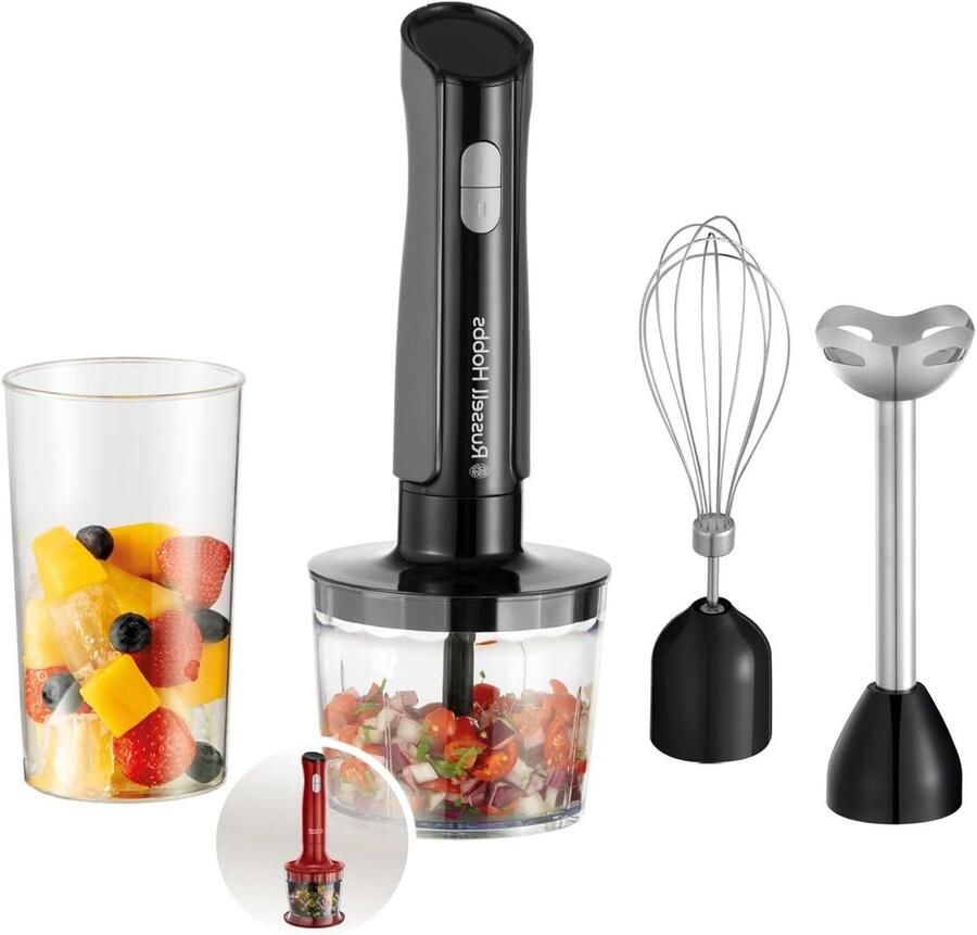 Staafmixer 3-in-1 Mixer Blender Maaltijden Bereiden 500W Vermogen 600 ml Mat Charcoal