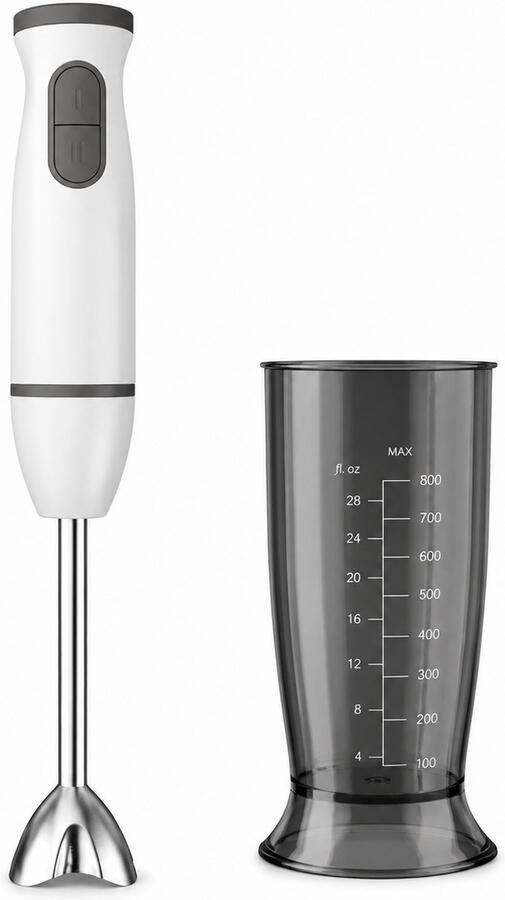 Staafmixer 600W – 2 snelheden – Turbofunctie – RVS mixvoet