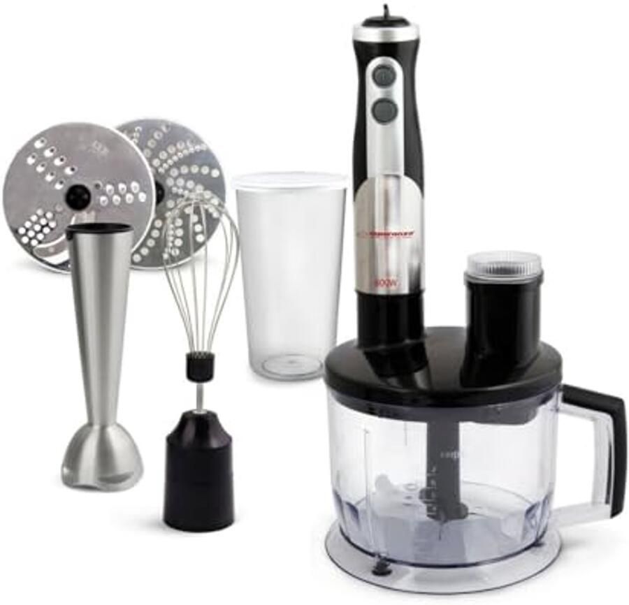 Staafmixer Crema 800W complete set zwart