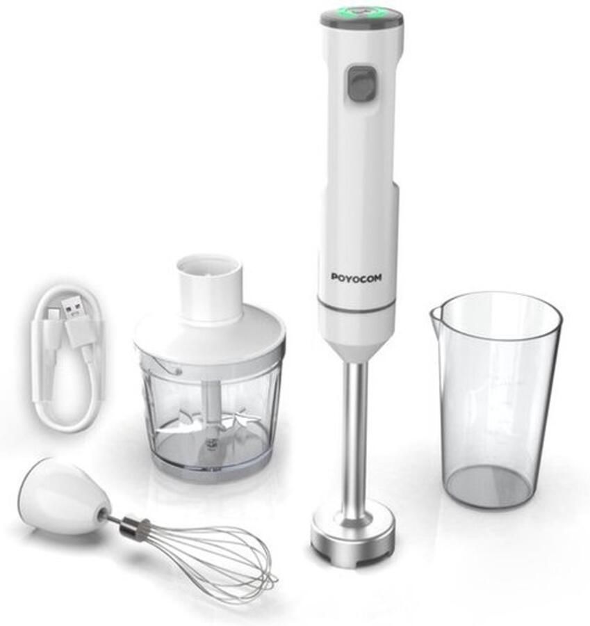 Staafmixer Draadloos 200 W Vermogen 600 ml Inhoud ABS Materiaal Voor Soep En Smoothies