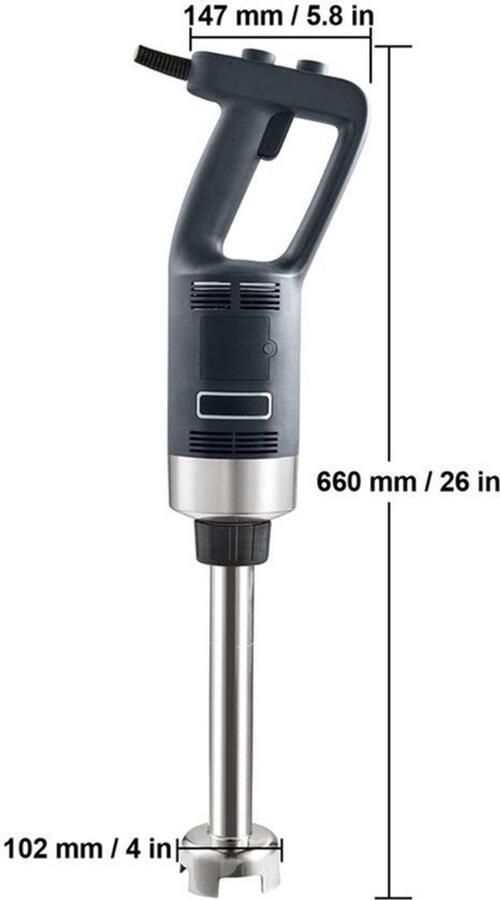 Staafmixer – Elektrische Staafmixer – Handmixer – Keukenmixer – Blender – 750 Watt Motor – Roestvrijstalen Messen - Foto 2
