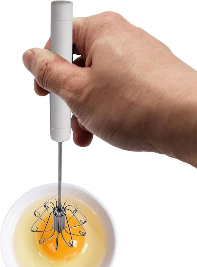 Staafmixer Garde Eierklopper Blender Keuken Maken Roestvrij Composiet 26 x 6 cm Wit