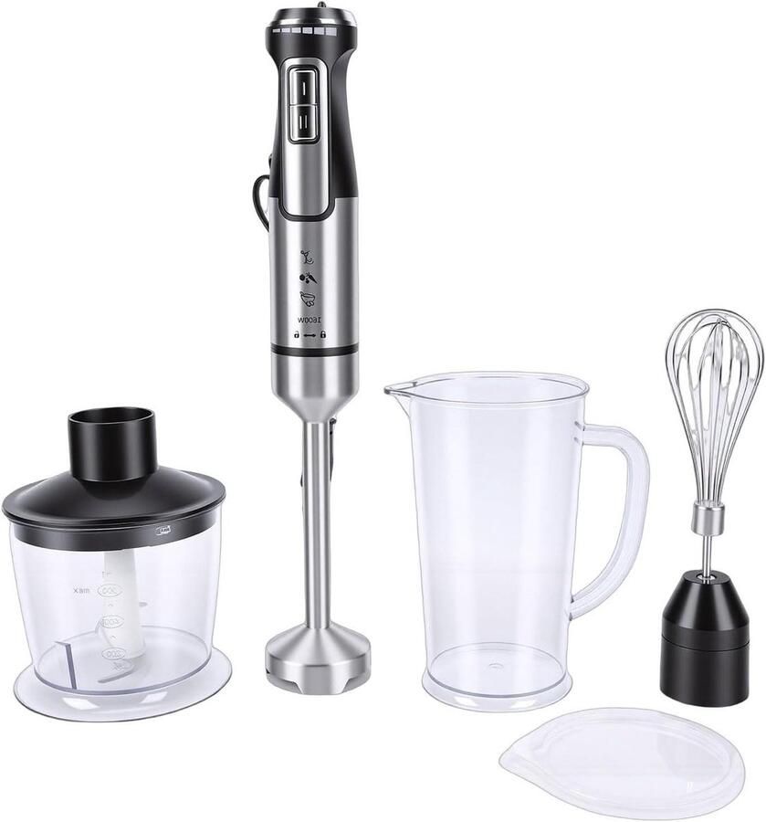 Handmixer Staafmixer Keukenmixer Blender Veelzijdig Koken Tijdbesparend Ontwerp 26D x 25B x 14H cm Zilver