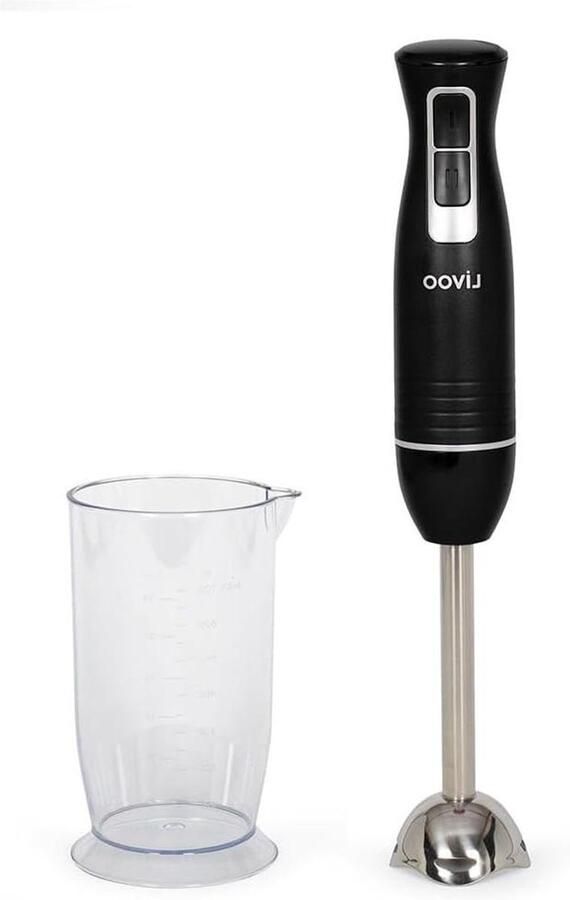 Staafmixer Handmixer Blender Culinaire Bereidingen Roestvrijstalen Messen 400W Zwart