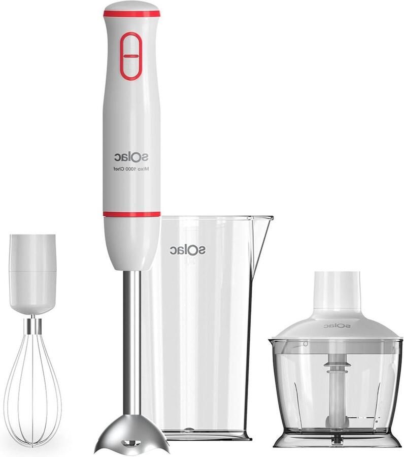 Staafmixer Handmixer Blender Snel Mixen 1000 Watt Vermogen 500 ml Zilver