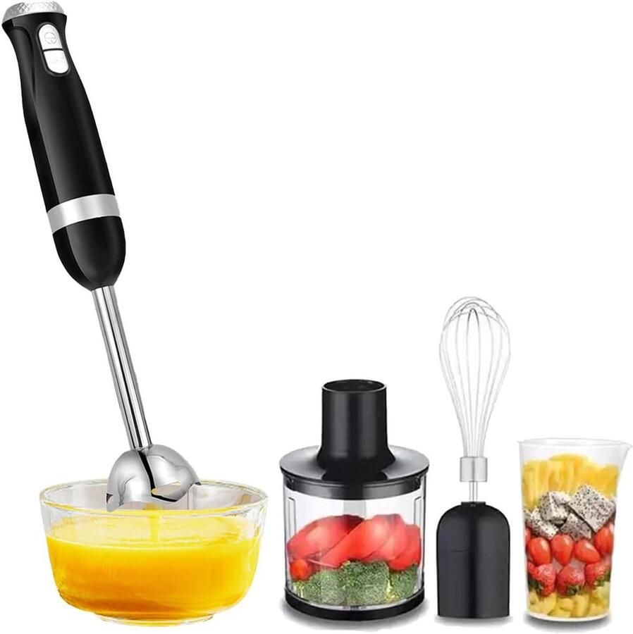 Staafmixer Handmixer Keuken Maaltijden Bereiden Spatwaterdicht Ontwerp 700W Motor Zwart