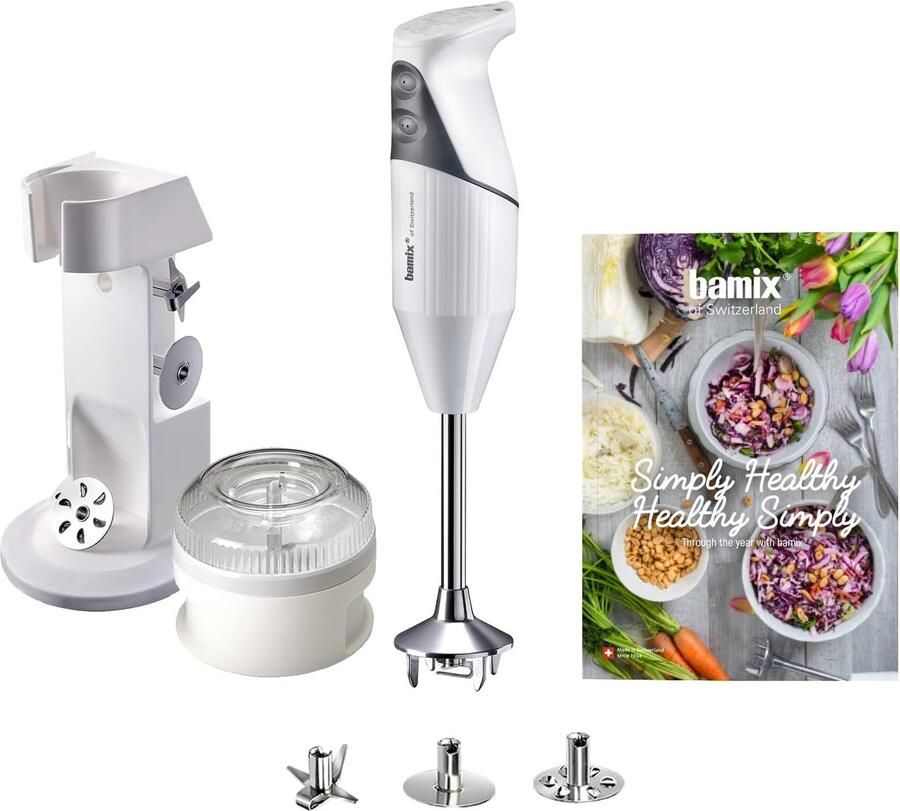 Staafmixer Handmixer Keukenmixer Gezond Koken Krachtige AC Motor 200 Watt Wit