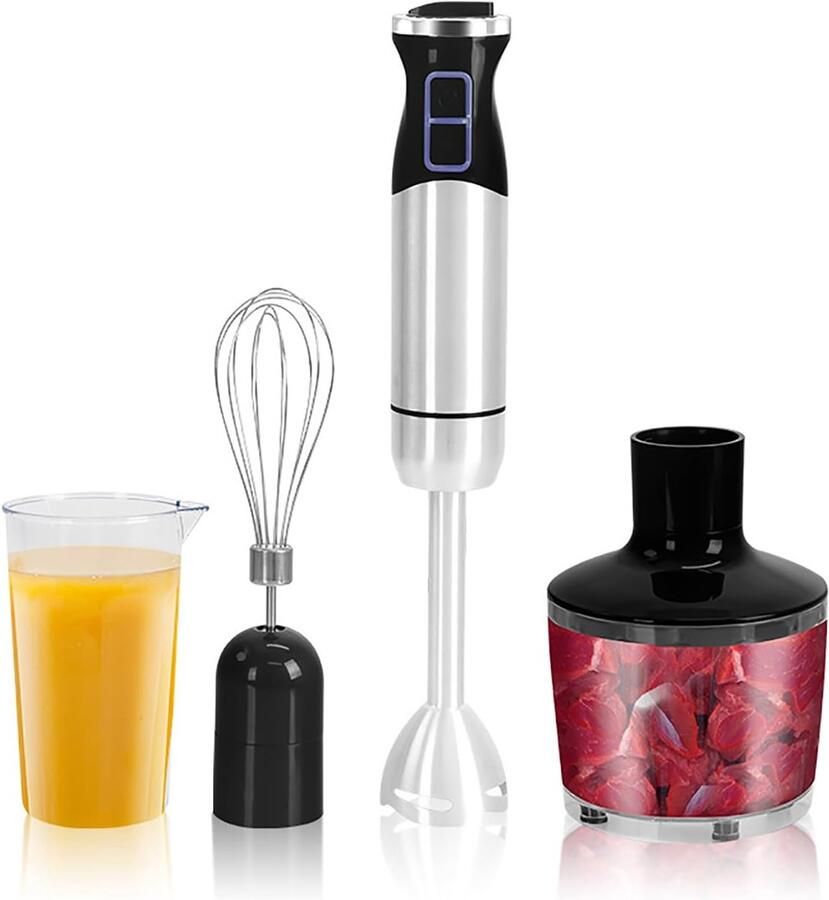 Staafmixer Handmixer Keukenmixer Maaltijden Bereiden Afneembaar Ontwerp 24x23x29cm Zilver