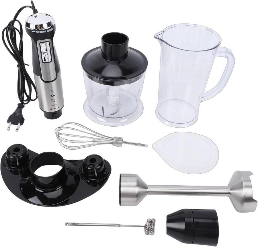 Staafmixer Keukenmachine Handblender Garde Maaltijden Bereiden Veiligheidsslot 26x25x14 cm Zwart