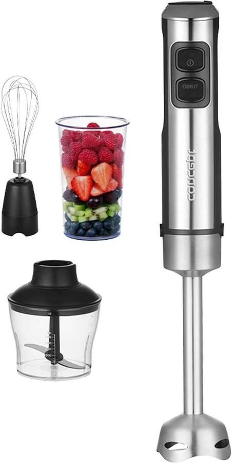 Handmixer Keukenmixer Eten Bereiden Krachtige 1500W Motor 2 Snelheden RVS