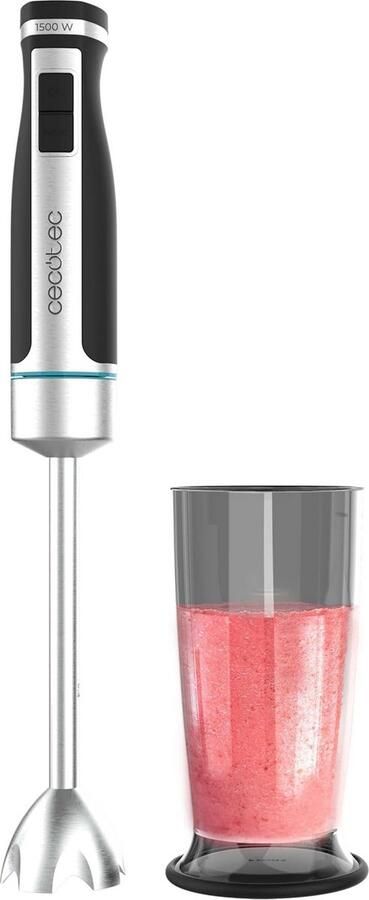 Staafmixer Krachtig Blender Keuken Snel Mixen 21 Snelheden Turbo 1500 Watt Zilver