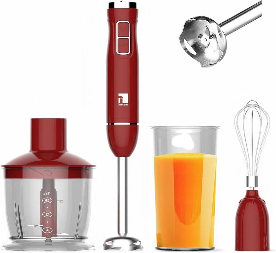 Staafmixer Mixer Blender Keukenbereidingen Krachtige 1000W motor 600 ml maatbeker Bruin