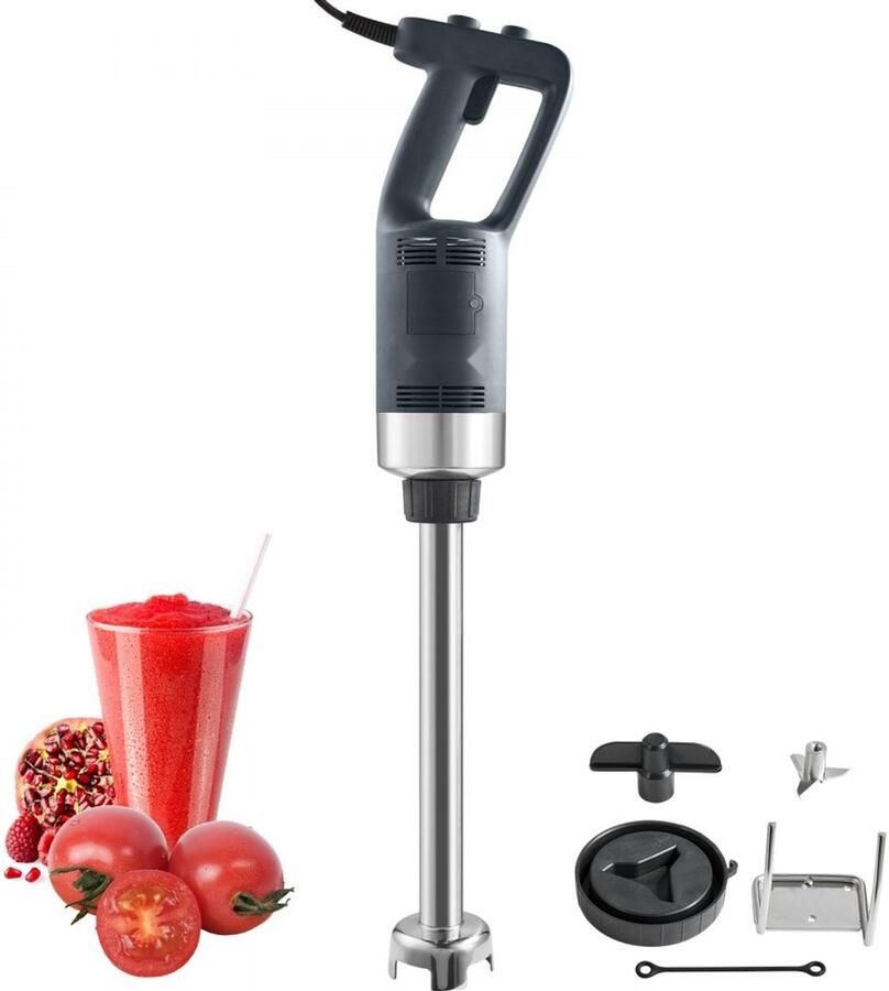Staafmixer Professionele Handblender 750 W Instelbare Snelheden Roestvrij Staal Afneembare Roerstaaf 75 5 cm Inclusief Wandhaak & Extra Meskop