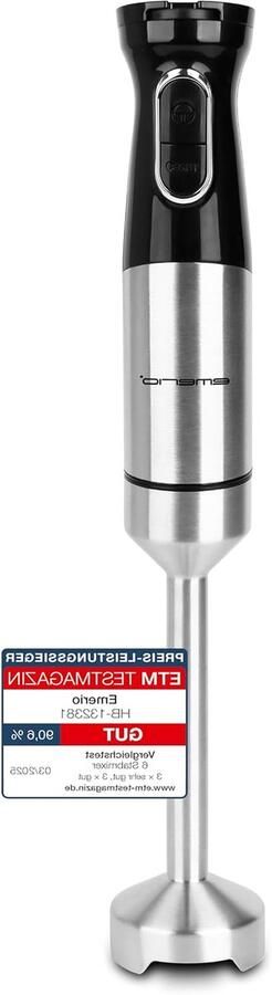 Staafmixer Puree staaf Fijne sauzen maken Krachtige 1000 watt motor 1.2 meter kabel Zilver